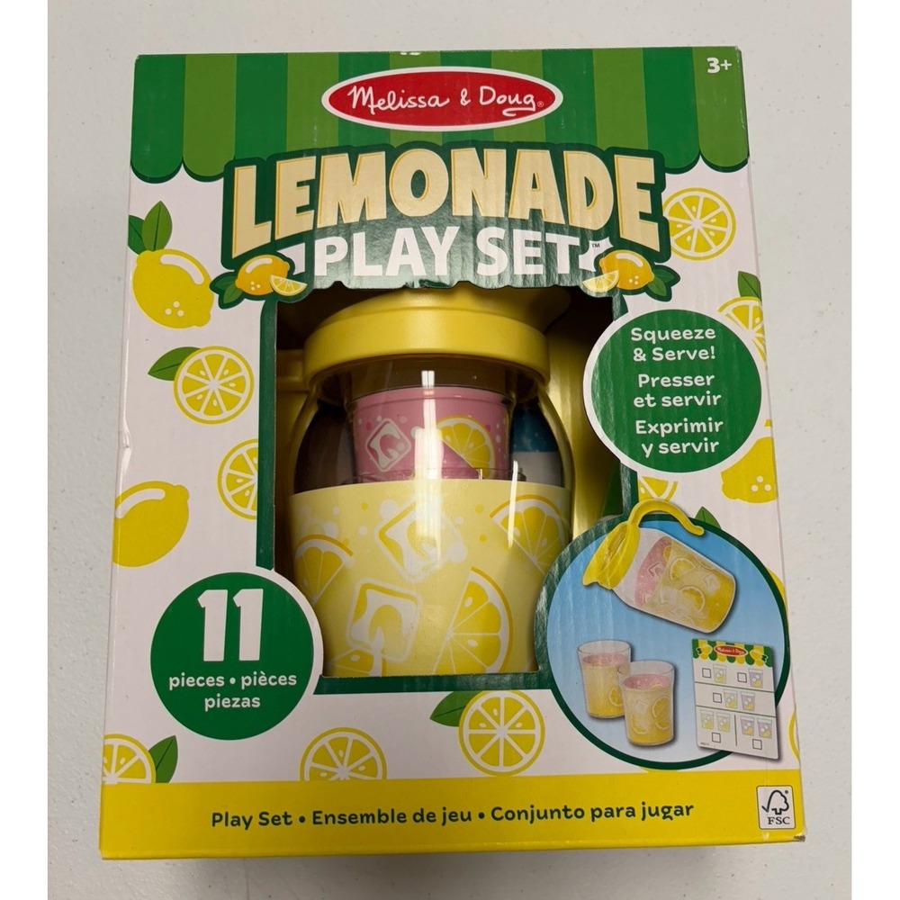 Melissa & Doug Lemonade Play Set 11 Pieces Counting Toddler 3+ Play Summer NEW!